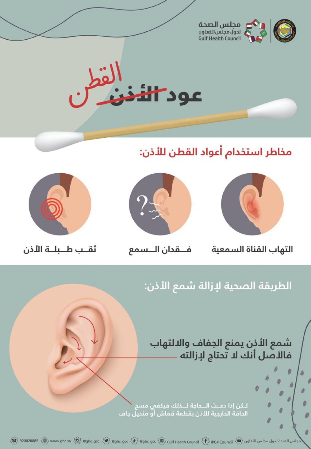 مجلس الصحة الخليجي يصحح اسم واستخدامات اعواد القطن