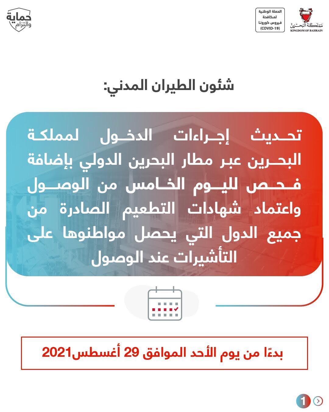 شروط دخول البحرين للمقيمين في السعودية كورونا