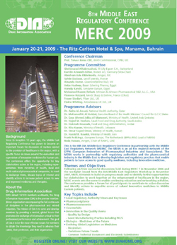 DIA’s 8th MIDDLE EAST REGULATORY CONFERENCE TO FOCUS ON IMPROVED ACCESS TO MEDICINES AND THERAPIES