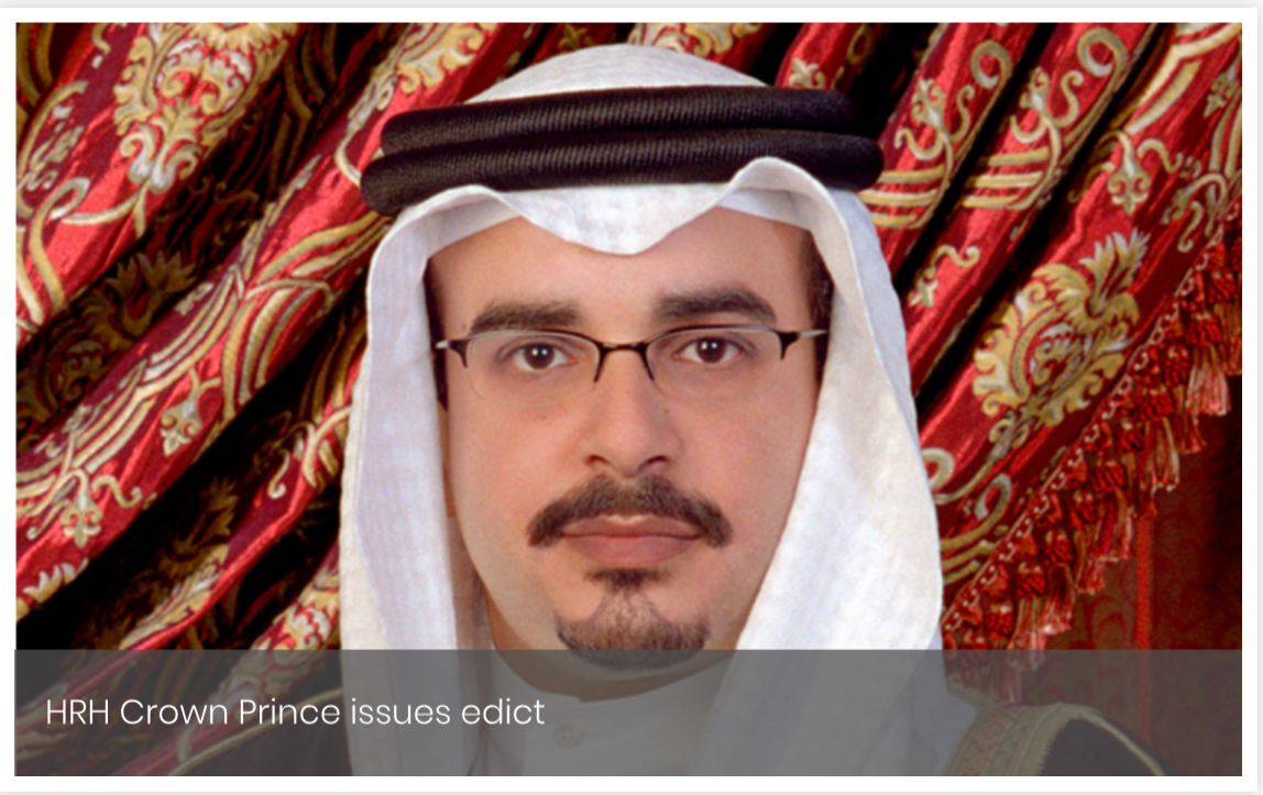 HRH the Crown Prince issues directives to halt government official visits and training abroad