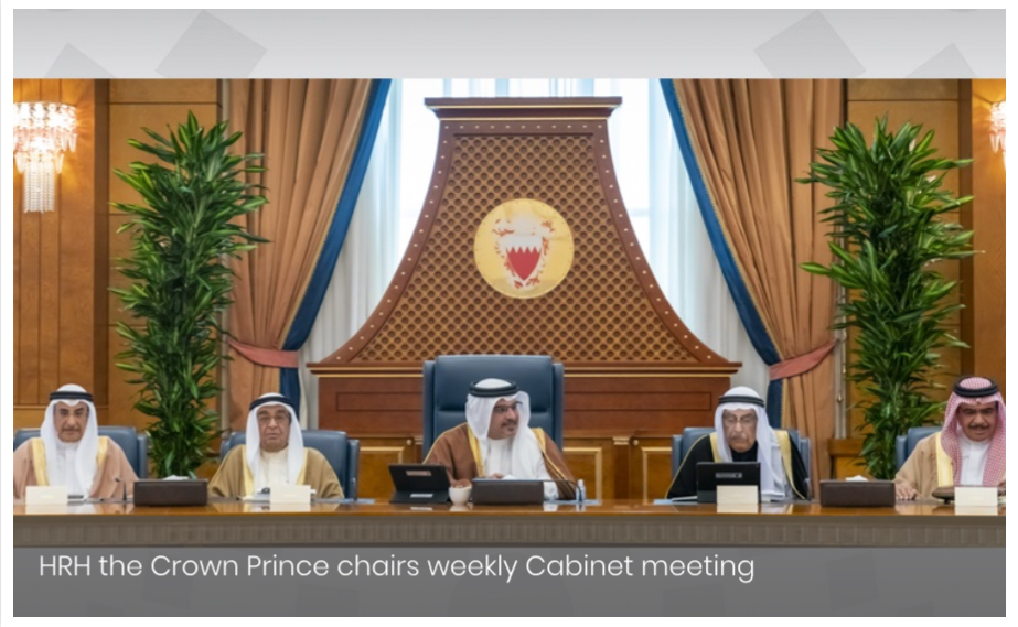 HRH the Crown Prince chairs weekly Cabinet meeting