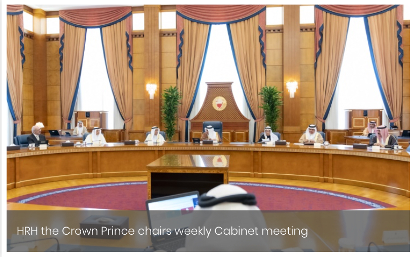 HRH the Crown Prince chairs weekly Cabinet meeting