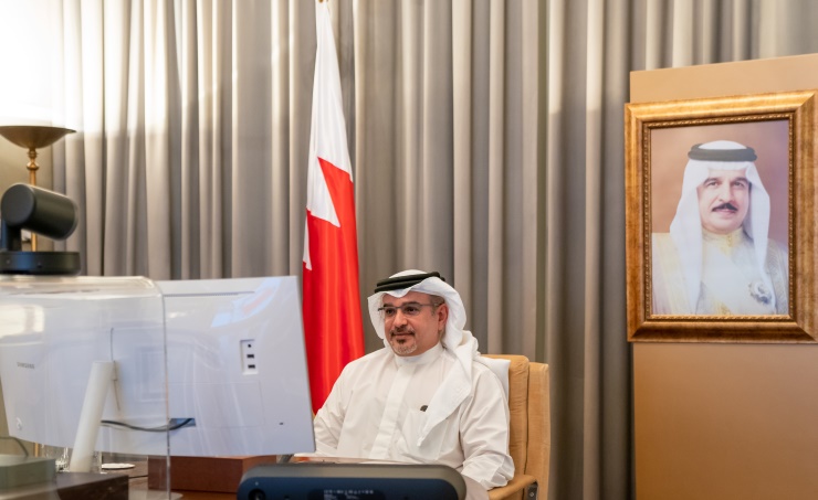 HRH the Crown Prince and Prime Minister meets remotely with the Chairman of the China National Pharmaceutical Group Corporation (Sinopharm)