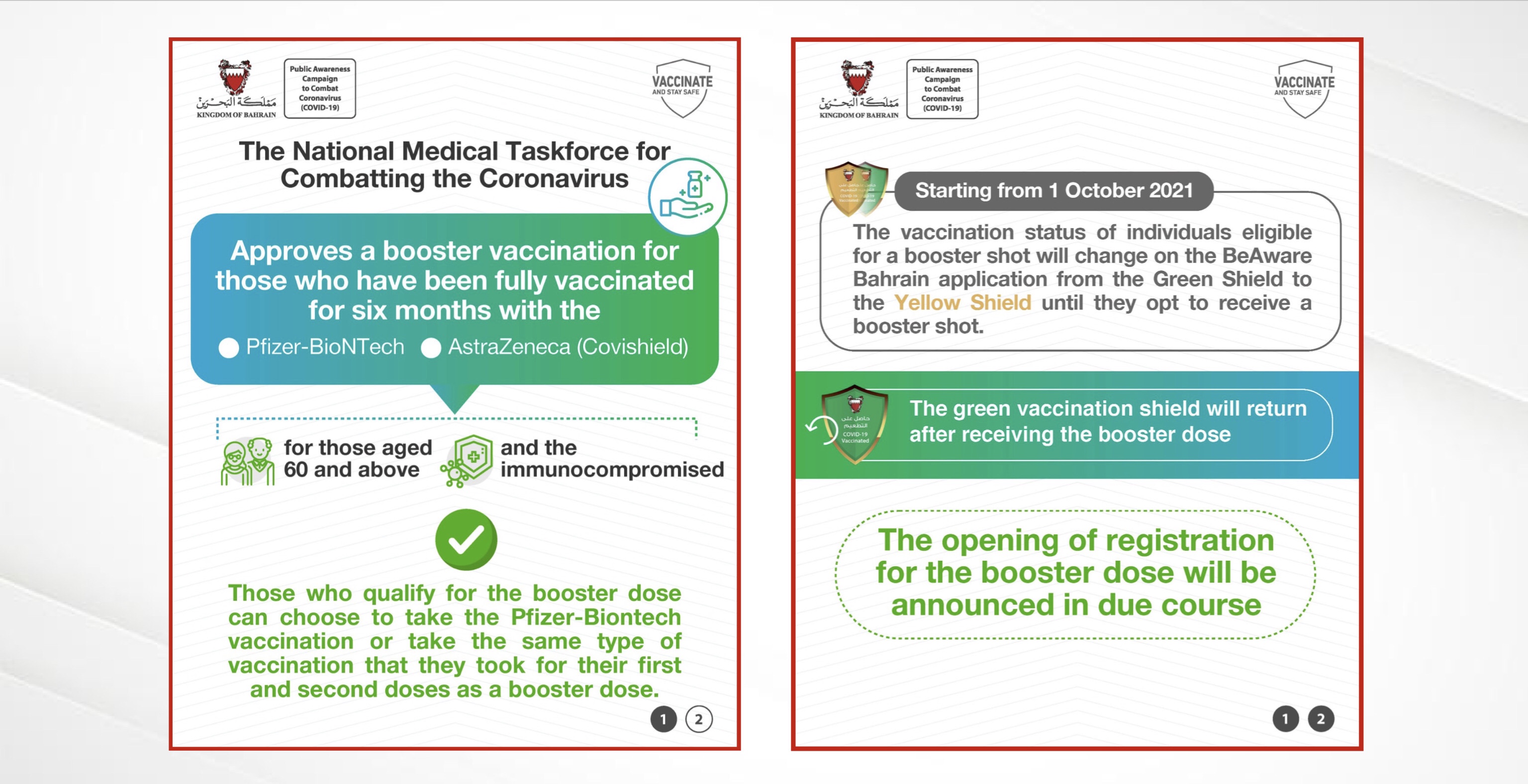 Booster doses approved for the immunocompromised and people over 60 who are fully vaccinated with Pfizer-BioNTech & AstraZeneca (Covishield)