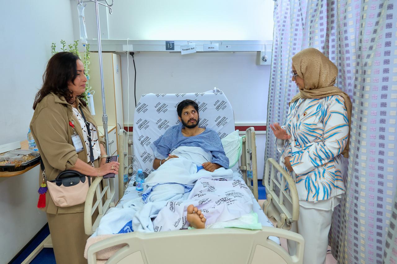 وزيرة الصحة تطمئن على المصابين جراء الهجمات الإيرانية العدائية