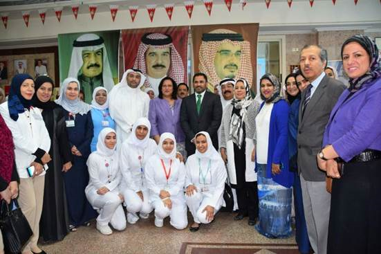 H.E Minister of Health praises the efforts of the medical and nursing cadres to educate the Bahraini society about the complications of Diabetes - H.E launches the events of WHD 2016 on “ Beat Diabetes “