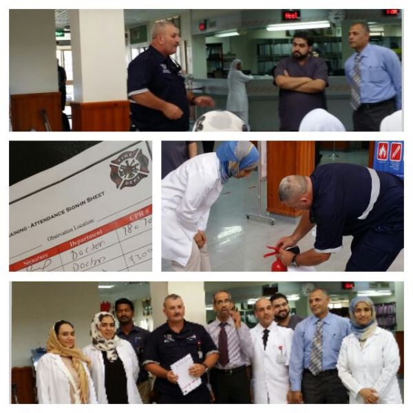 Isa Town health center conducts a trial plan of evacuation in corporation with Civil defense and fire unit of the ministry of health 
